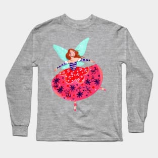 Sugur Plum Fairy Viva Magenta Long Sleeve T-Shirt